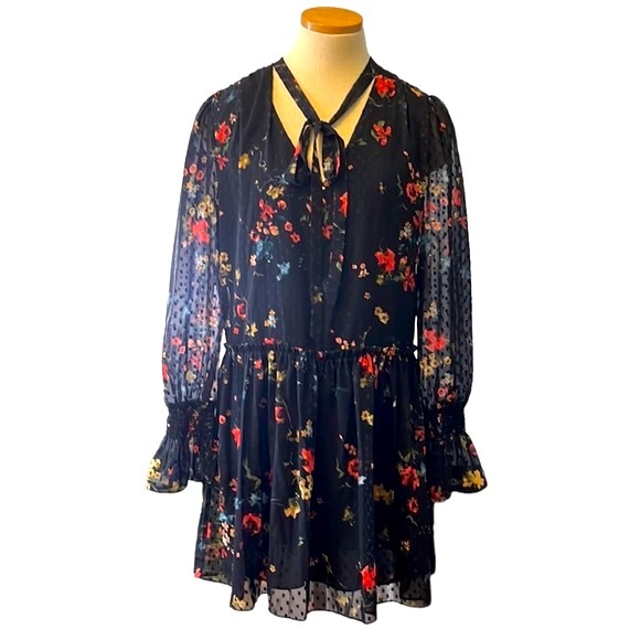 Laundry by Shelli Segal Floral Semi-Sheer Midi Dress, sizes: 2, 6 & 10 - Picture 3 of 12